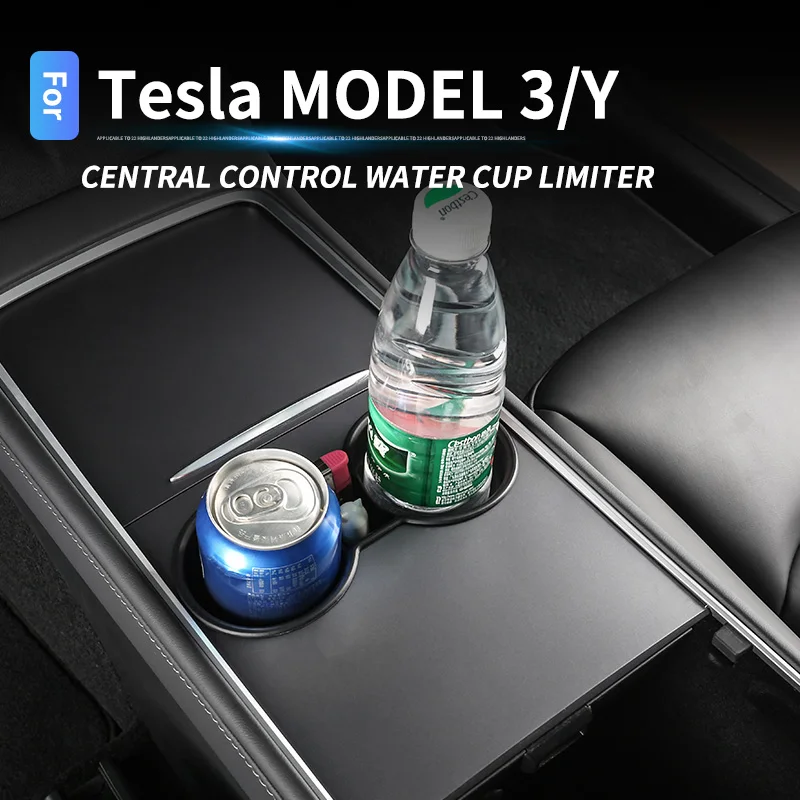 

Fit For Tesla Model 3 Model Y Car TPE Cup Holder Water Slot Slip Limit Clip Central control water cup limiter Car Accessories