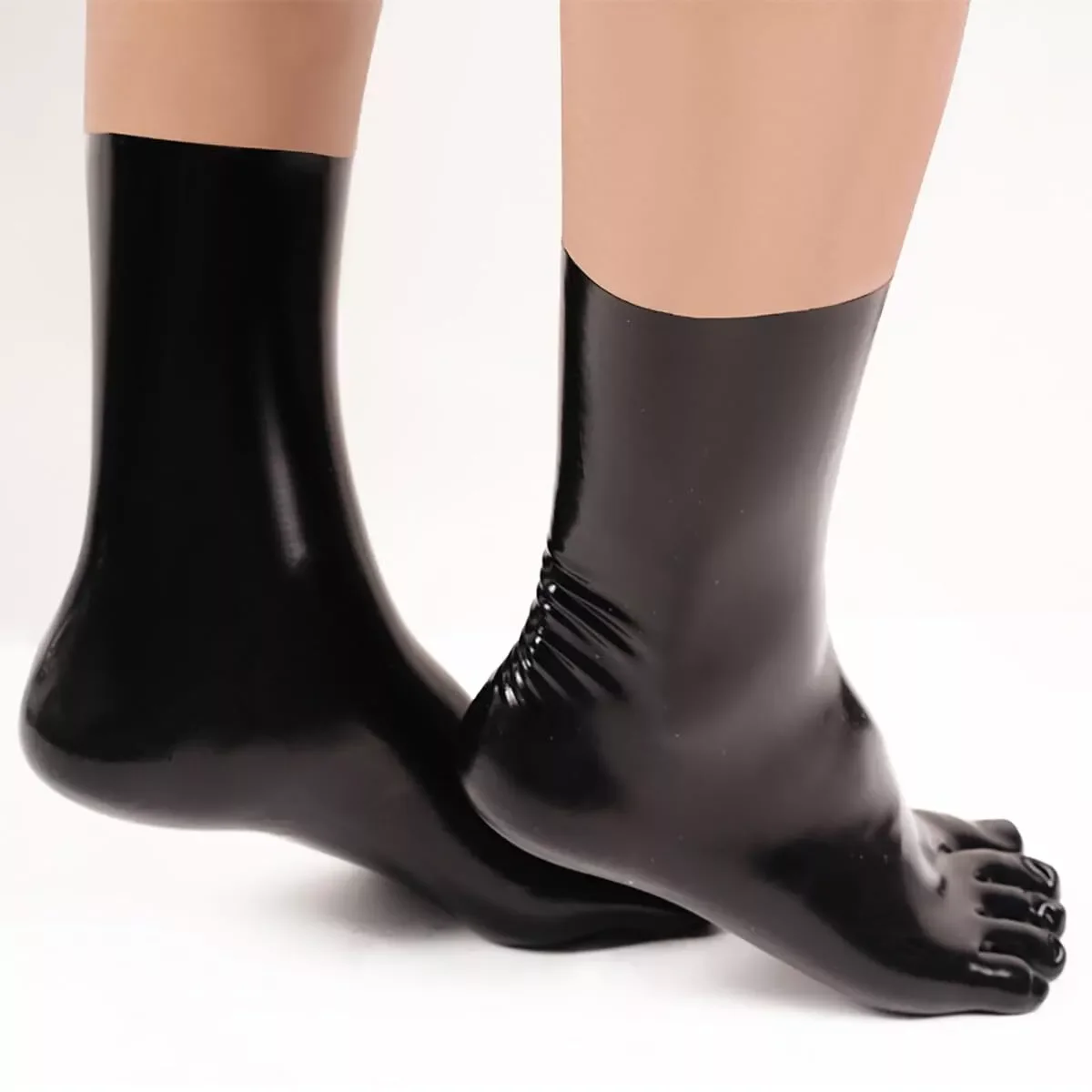 Latex Toe Socks Rubber Fetish Tight Sexy Seamless Unisex Cosplay Latex Socks image 3