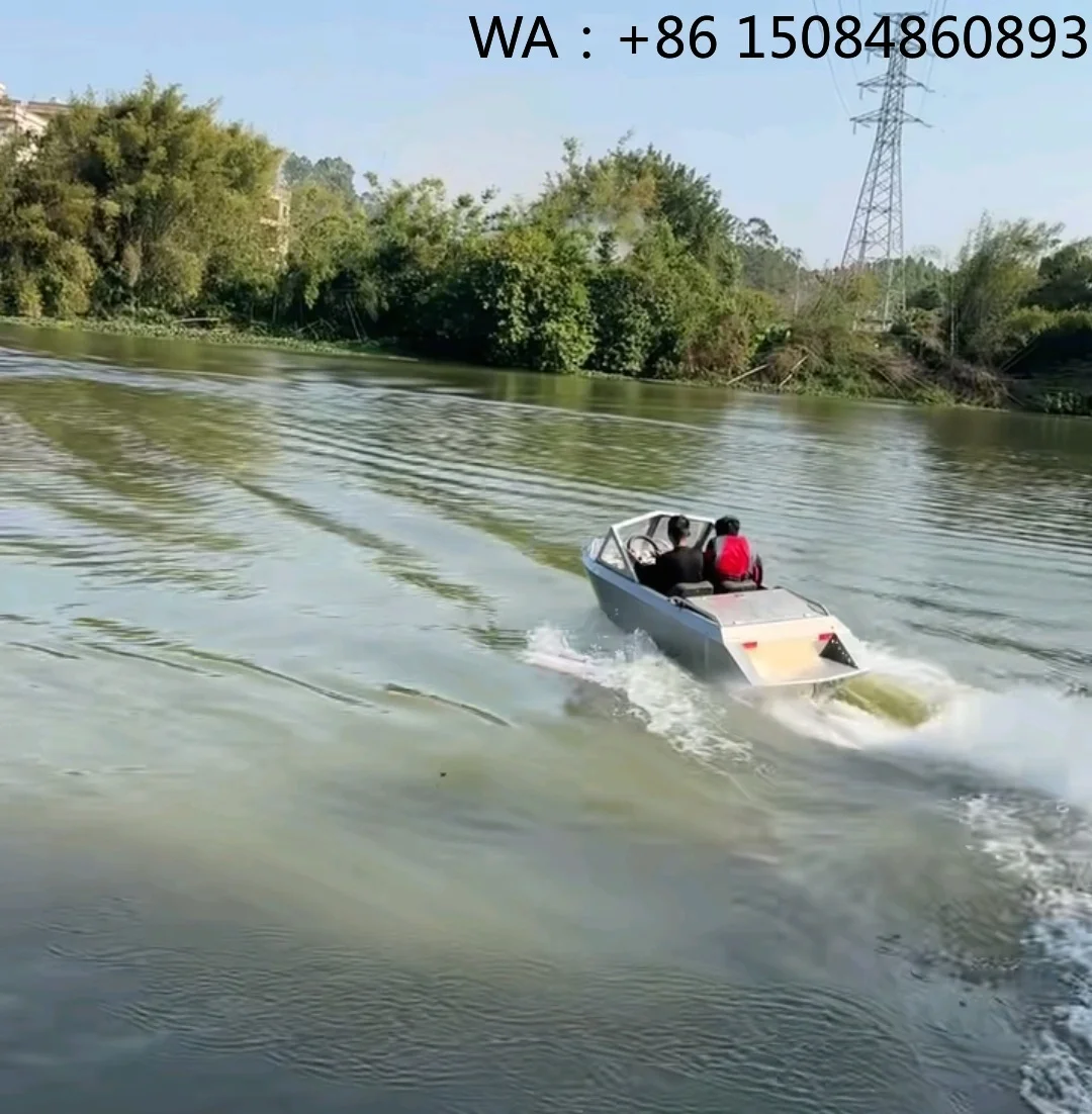 Stable Hull Shallow Water Fishing Mini Jet Kart Boat, Flexible Control Stable Power Component For Lake River Water Activity