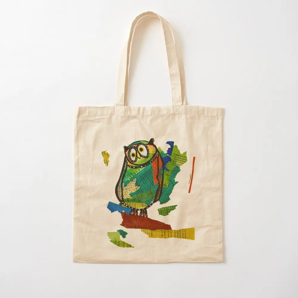 Owl Flirting with the world II Tote Bag canvas tote bags Portable shopping bag Shopper handbag Canvas Tote Bag