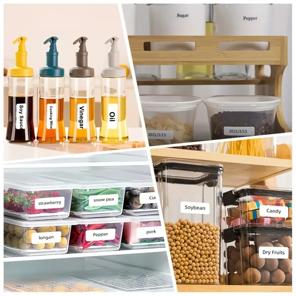 6 لفات 12 × 40 مم شريط ملصقات أبيض متعدد المقاسات - طابعة حرارية P15 ملصقات شفافة للمستودع/المكتب/المدرسة، ملصقات عيد الميلاد #3