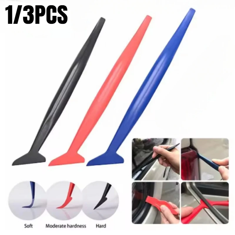 

1/3Pcs Car Sticker Trimming Tool Vehicle Sticker Vinyl Wrap Tool Hard Micro Squeegee Seam Filling Flexible Contour Squeegee