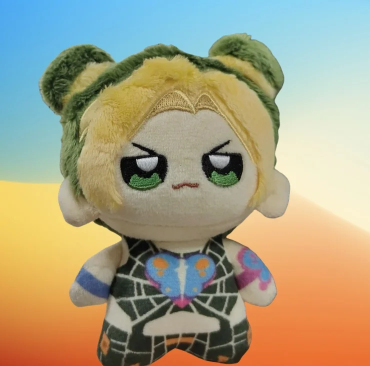 

Stuffed 10cm Anime JOJO Jolyne Cujoh Cotton Plush Nunu Doll - Perfect Surprise Gift for Kids Friends or Backpack Pendant