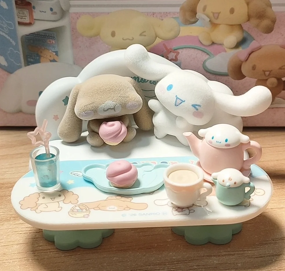 

Re-Ment Genuine Sanrio Cinnamoroll Miniature Living Room Sofa Furniture Blind Box 6 Styles Collectible Figurines For Anime Fans