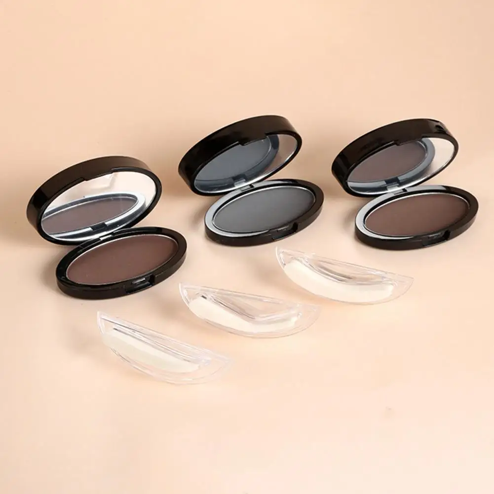 Pair Makeup Eyebrow Powder Seal Lazy Quick Eyebrow Stamp Waterproof Long lasting Natural Shape Brow Stamp Eyebrows Powder Brush