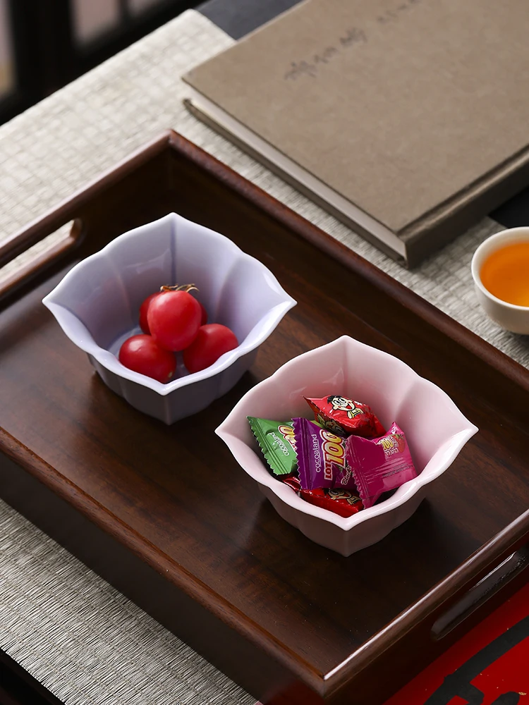 陶器のティーデザートプレート、ペストリーボウル、高級デザート用小鉢、フルーツプレート、家庭用ティーコーヒー用小フルーツトレイ