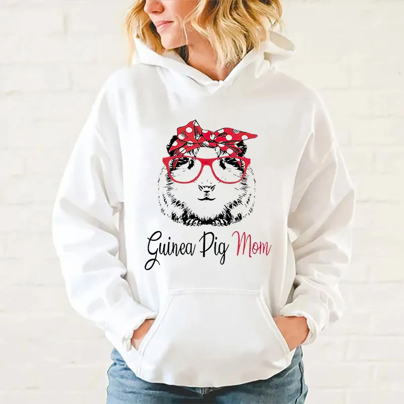 

Fashion Autumn And Winter Guinea Pig Mom Print Hoodie Sweater Men And Women Pullover Casual Top