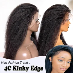 Krullend Baby Haar Pre Geplukt 13X4 Lace Front Menselijk Haar Pruiken Voor Zwarte Vrouwen Meisjes 250% Dichtheid Kant pruiken Braziliaanse Virgin Full