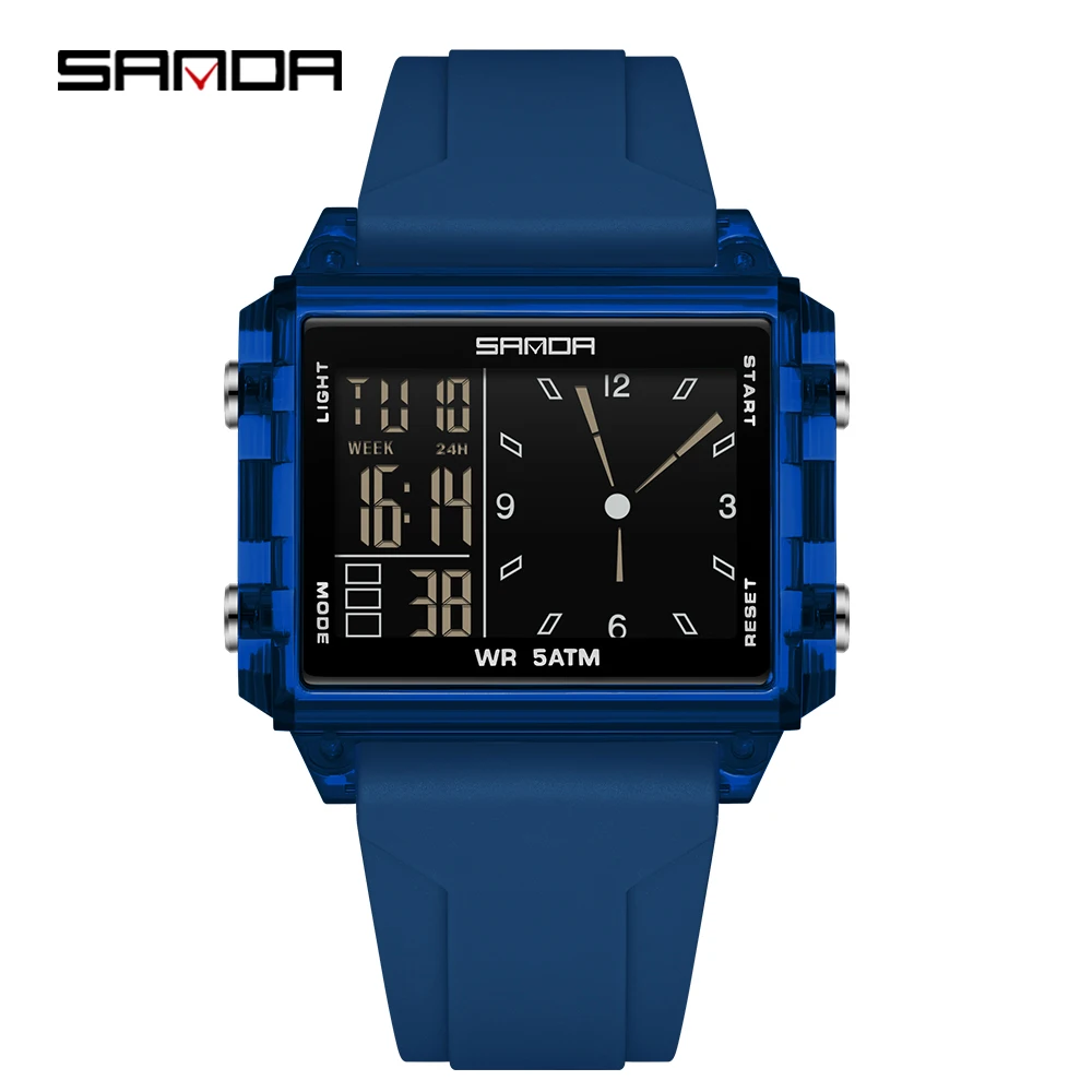 Men's Luminous Calendar Waterproof Digital Wristwatch