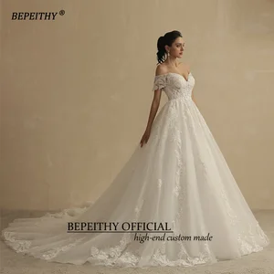 Bepeithy personalized glitter wedding dresses for women 2025 bride romantic lace without sleeves boho wedding dress robe from soiree new 6 Main Sales Selling Wedding Dress - №1