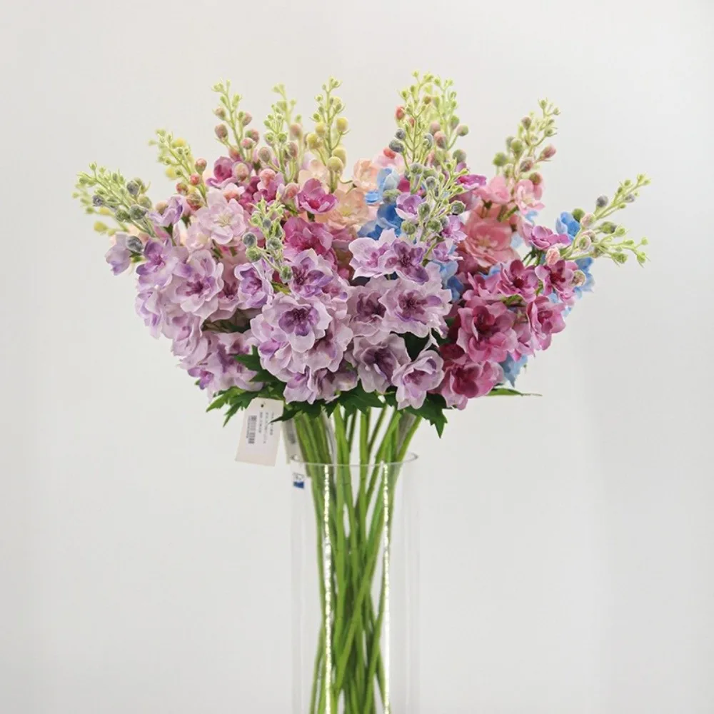 72 سنتيمتر زهرة الدلفينيوم الاصطناعية ترطيب اللمس الحقيقي دلفينيوم الجذعية نابض بالحياة محاكاة زهرة غرفة المعيشة