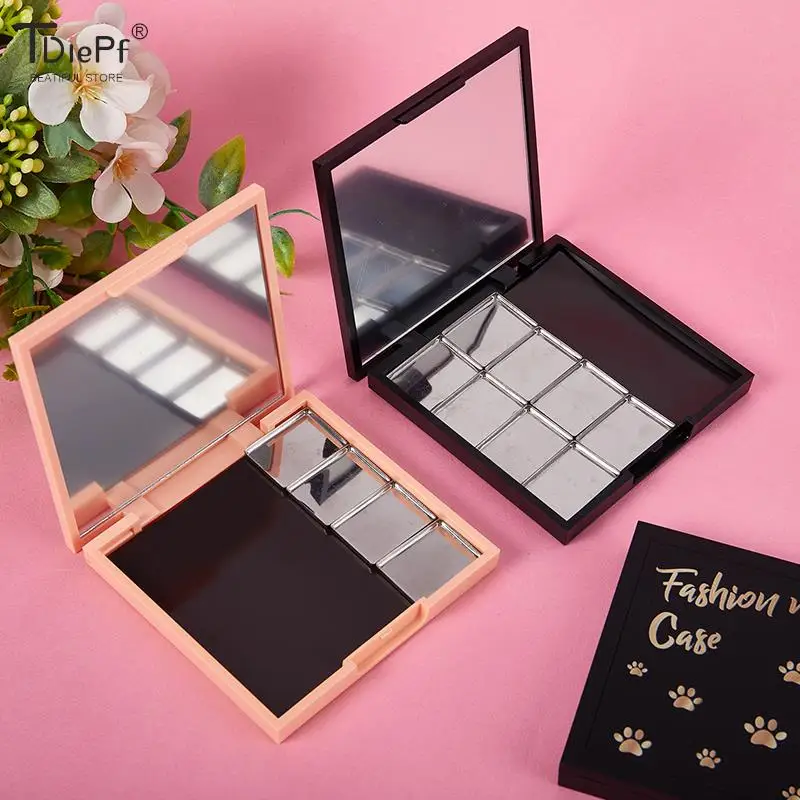 1Pcs Square  Empty Magnet Eye Shadow Case Cosmetics Palette Eyeshadow Blusher DIY Beauty Makeup Box Makeup Dispensing Make Box