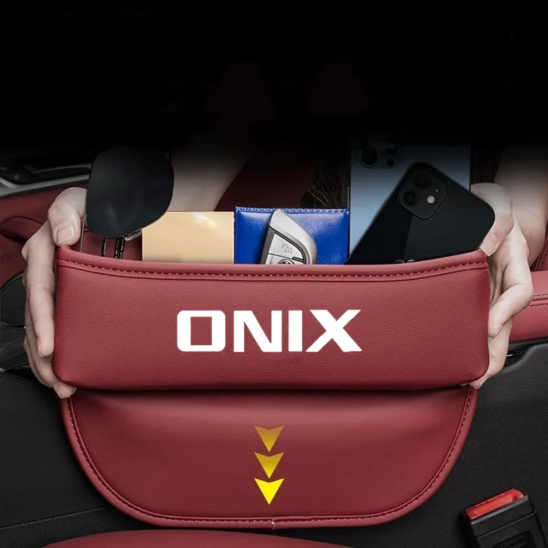 Car Seat Organizer Leather Crevice Storage Box for ONIX Auto Accessories