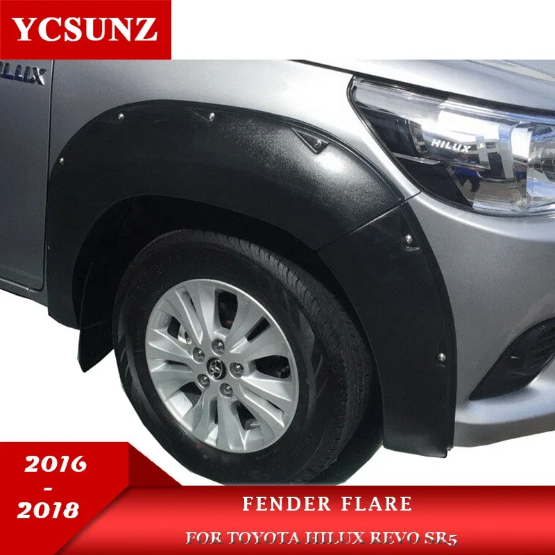 

Wheel Arch Fender Flares Mudguards For Toyota Hilux Revo 2016 2017 2018 Double Cabin Car Accessories 4X4 Ycsunz