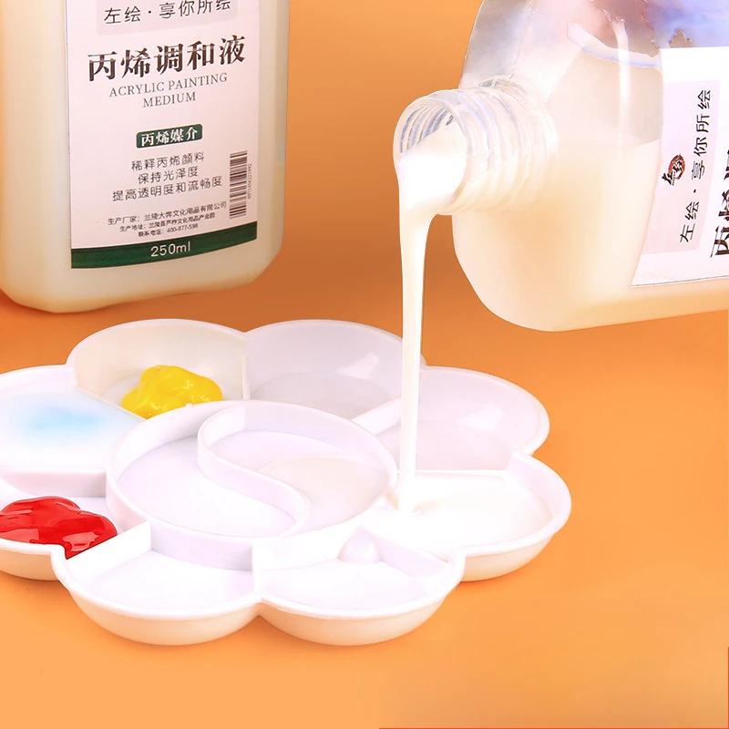 

Краска акриловая Medium & Thinner 250мл, белая жидкость для смешивания для разбавления и смешивания