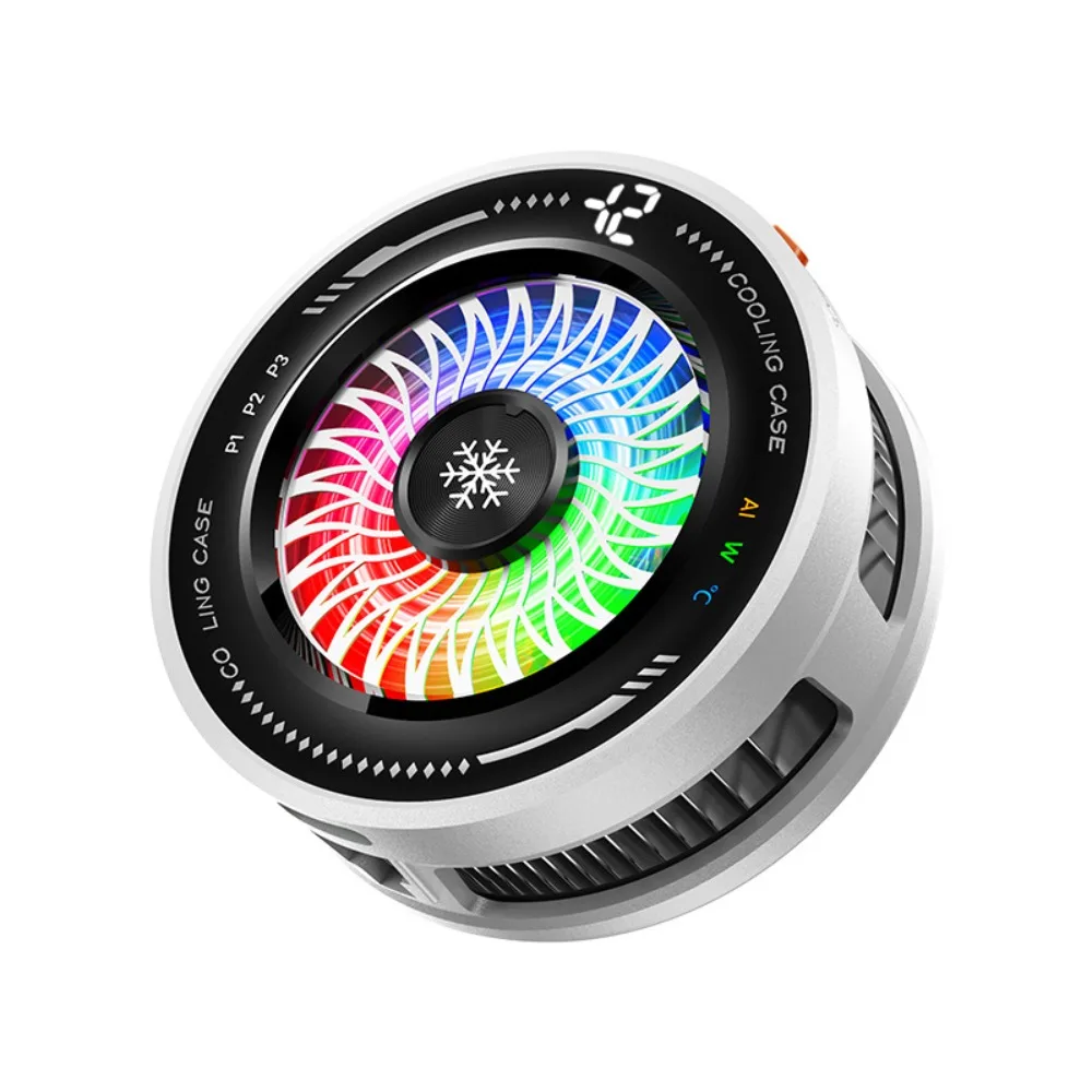 4 Modes Magnetic Mobile Phone Cooler Large Heat Dissipation Area LED Light Cooling Fan Cellphone Radiator RGB Colorful Light