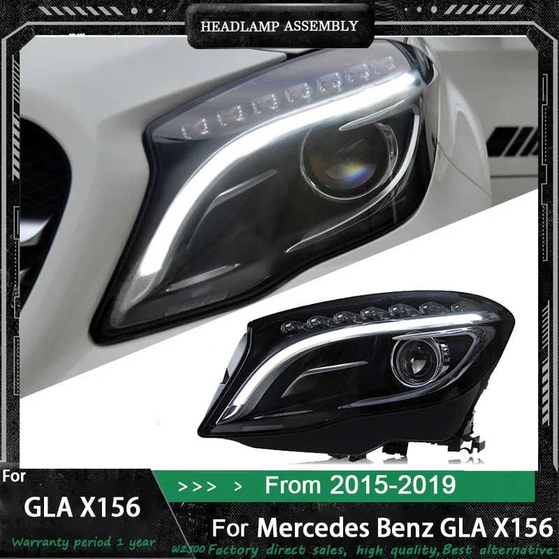 

Фары для Benz GLA Upgrade X156 2015-2019 GLA200 GLA180 светодиодные фары DRL Hid биксеноновые фары автоаксессуары модифицированные
