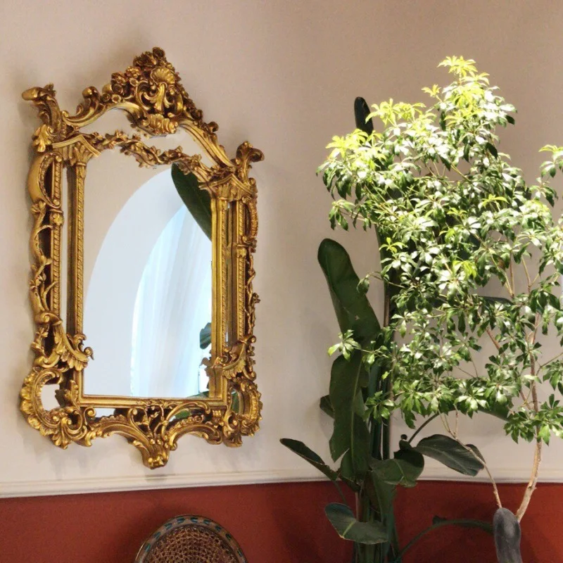 

Зеркало для ванной X-S, роскошное, золотое, в стиле каминной плиты