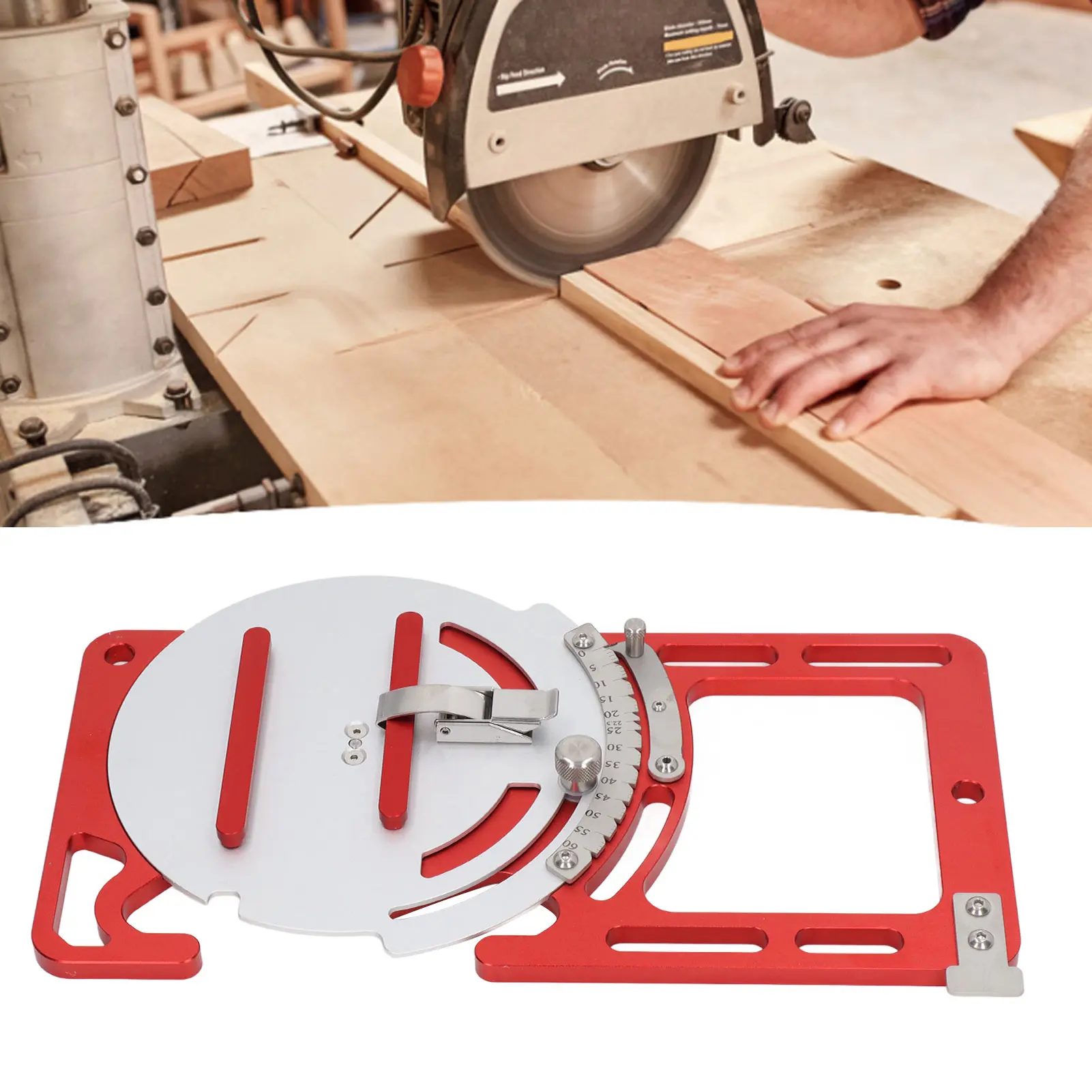 Binario per sega elettrica regolabile con binario in metallo per la lavorazione del legno Binario per sega circolare regolabile