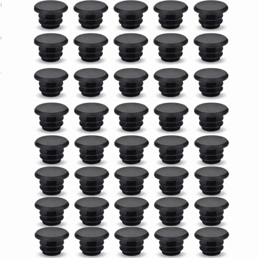 40PCS Plastic and Resin Bike Handlebar Plugs Non Slip Easy Installation Bike Handlebar End Caps Dust Protection Black