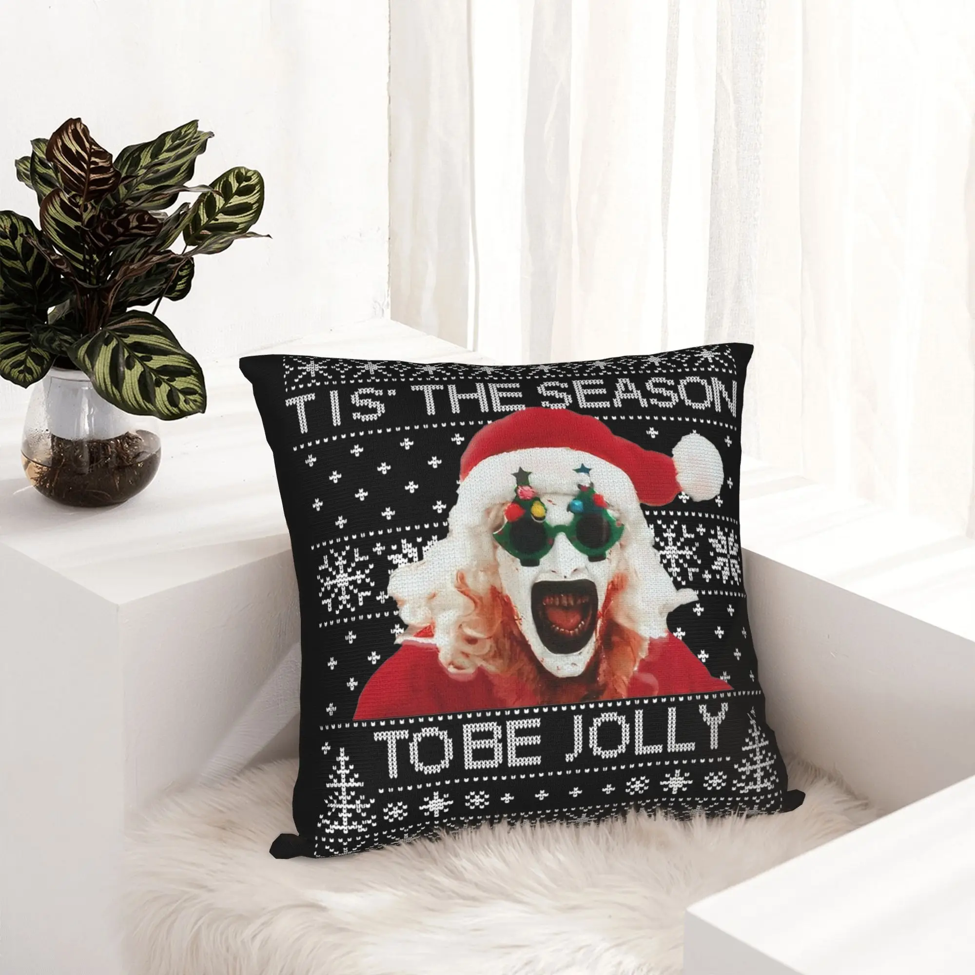 Terrifiers Art The Clown Pillowcase Soft Cushion Cover Decoration Halloween Pillow Case Cover Home Zippered
