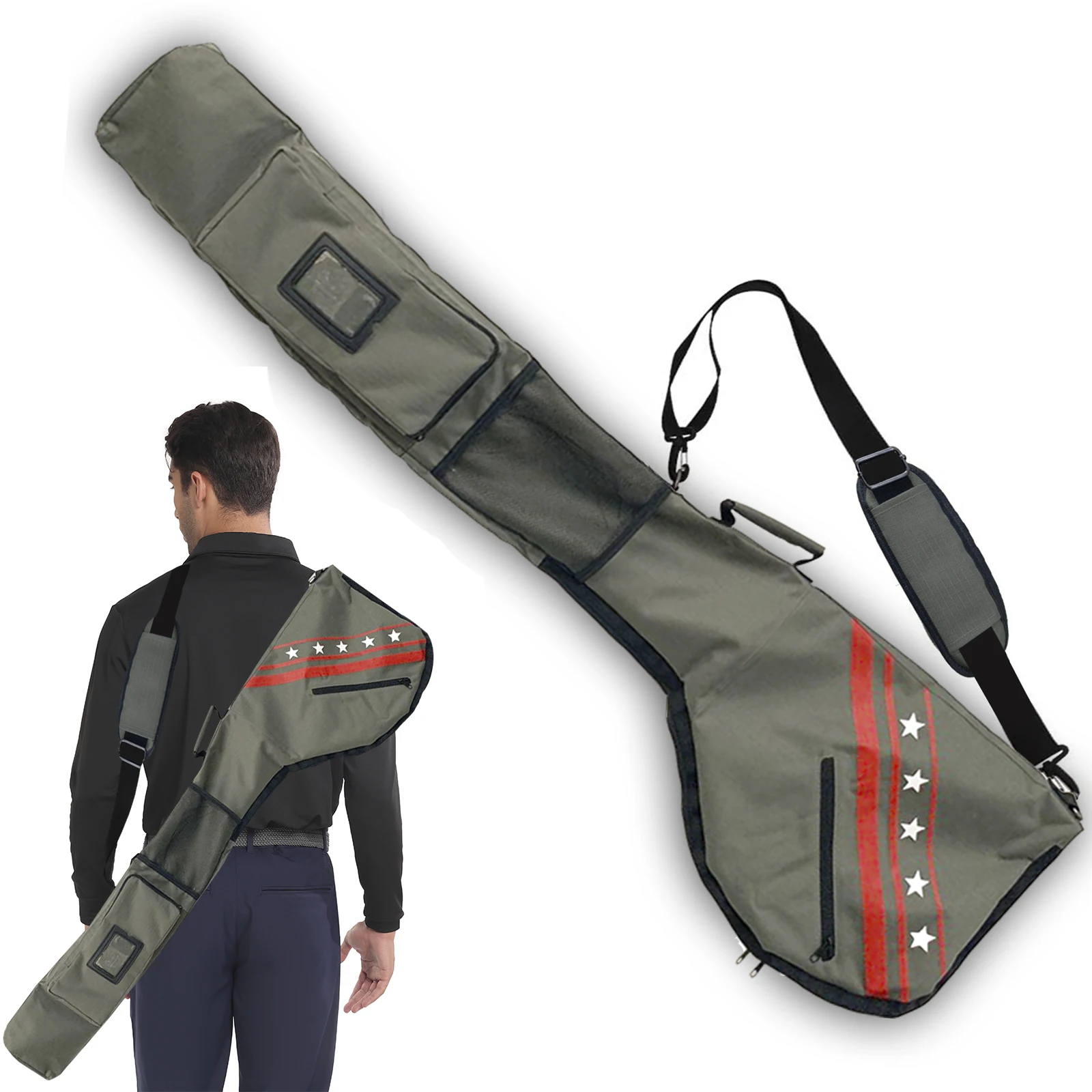 

Сумка для гольфа Sunday, маленькая легкая сумка для гольфа, сумка для гольфа Par 3, для десят клюшек, тренировка с плечевым ремнем для переноски