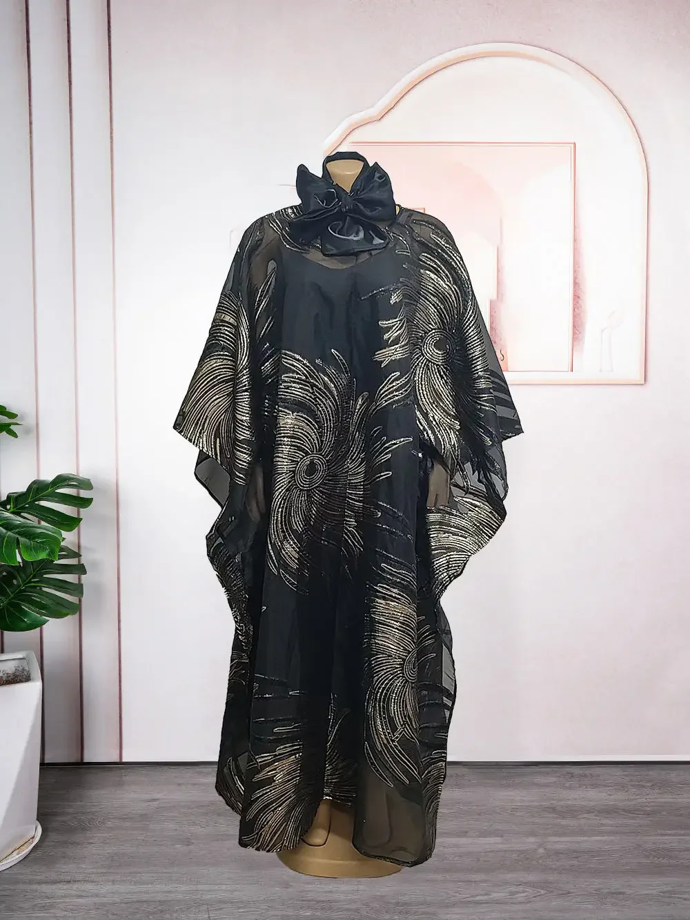 

Dashiki African Dresses for Women Autumn Fashion Short Sleeve V-neck Long Party Evening Long Maxi Dress Kaftan Muslim Abaya