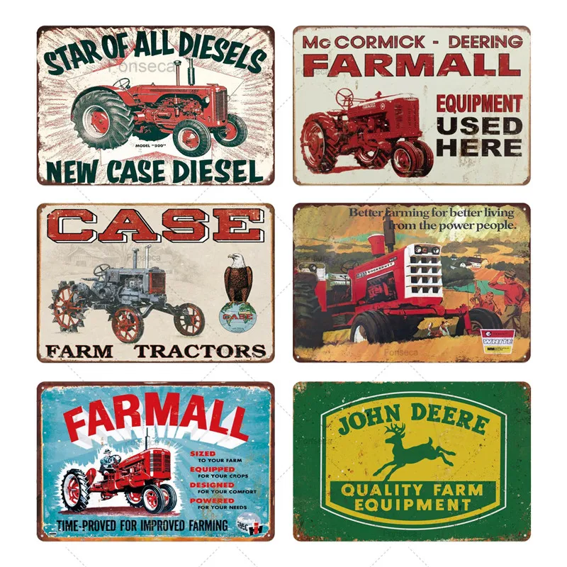 Retro Farmall Metal Sign Tin Standard Tractors Sign Plaque Metal for Vintage Farmhouse Wall Art Decor The Best Memory Metal Sign