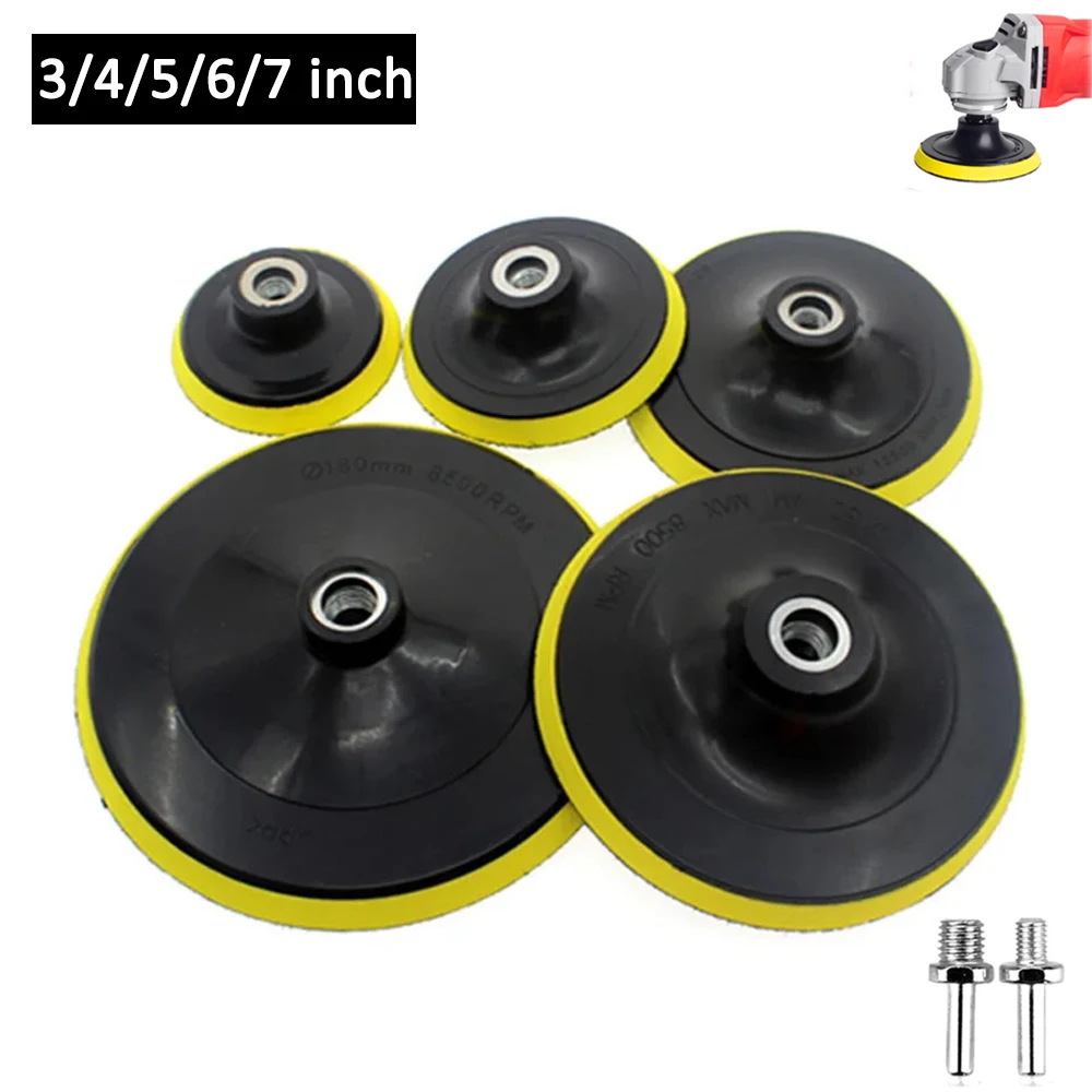 

3/4/5/6/7inch Backing Pad Sanding Holder Disc Hook and Loop Drill Rod M10 M14 Polishing Backer Plate for Polisher Grinding Tools