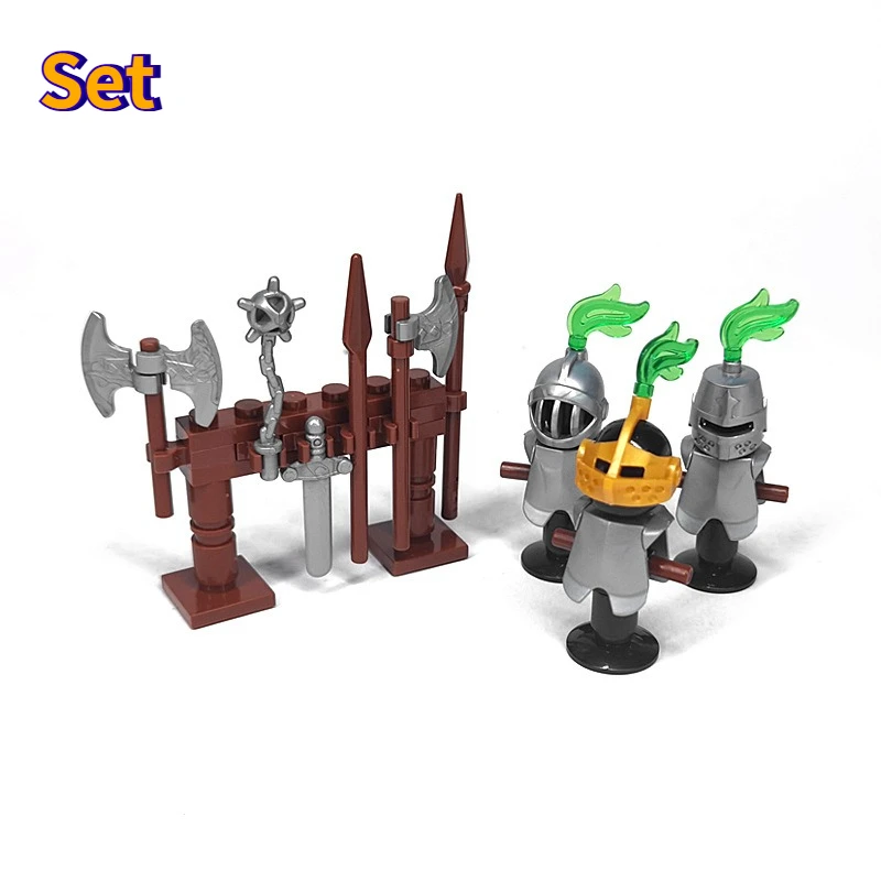 

Medieval Knight Soldier Props MOC Building Blocks Parts Figure Armor War Series Assembled Education Toys Bricks DIY Accessories