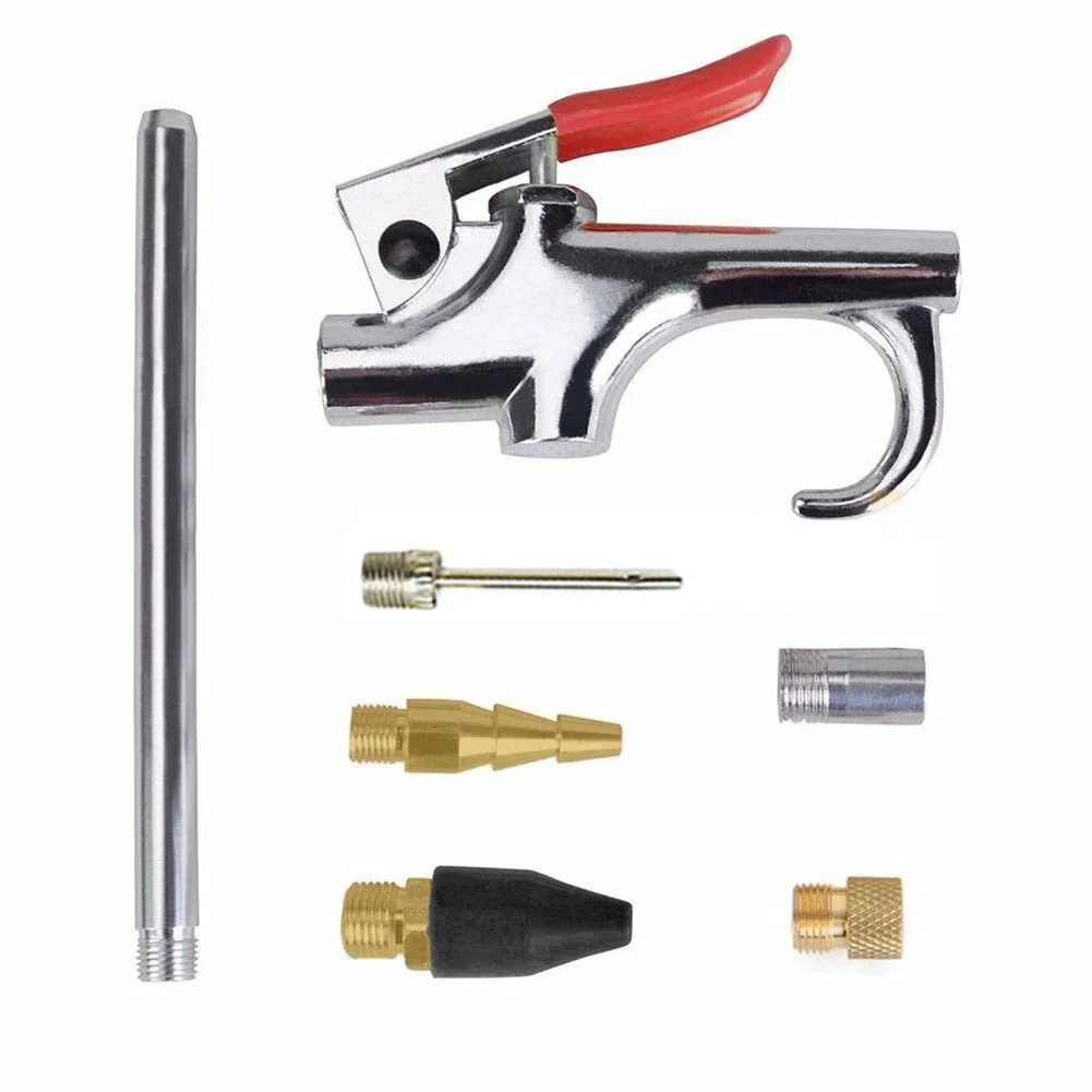 7 Pcs Air Compressor Blow Nozzle Tip Needle Inflation Blower Accessory Kit for Efficient Cleaning and Inflation