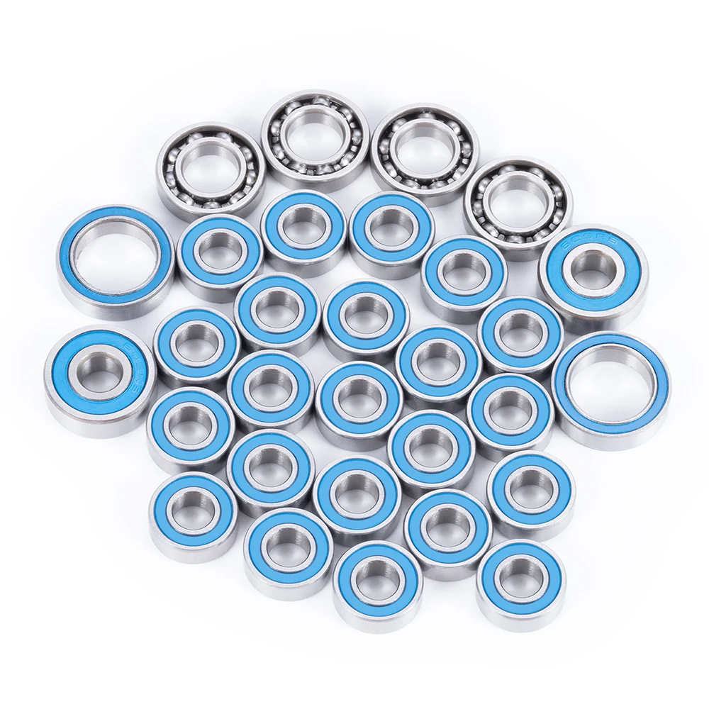 AXSPEED 30Pcs Steel Rubber Sealed Bearing Set for 1/10 Axial SCX10 PRO Upgrade Accessories