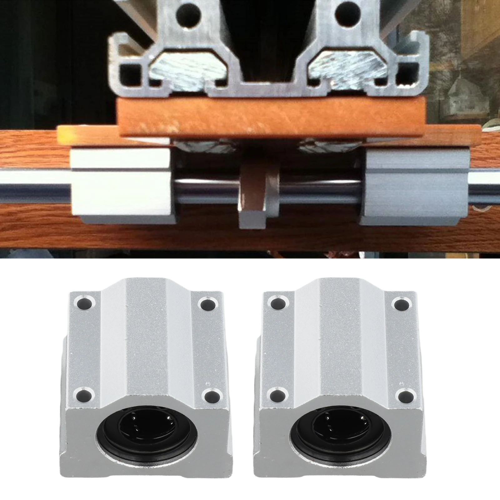 

4pcs SCS16UU Linear Ball Bearings Aluminium Slide Bushing Block For Linear Rail Shaft For CNC 3 D Printers Linear Guide