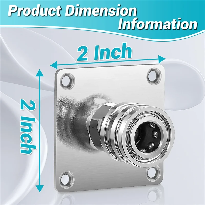 Supporto per cannone in schiuma per idropulitrice, supporto per cannone in schiuma automatico a connessione rapida da 1/4 di pollice, pressione in acciaio inossidabile durevole 4PCS-AB0