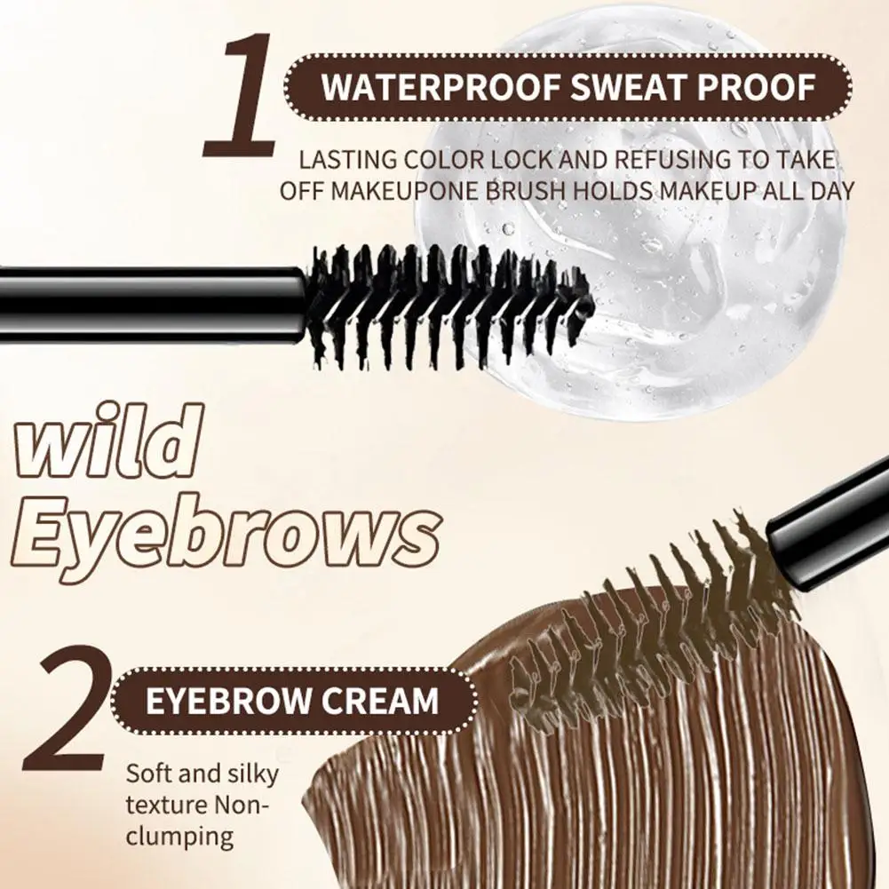 ดินสอเขียนคิ้ว Clear Shaping Eyebrow Gel 2 in 1 Double-head Long Lasting Brow Tattoo กันน้ํา Eyebrow Enhancers Tint เครื่องสําอาง