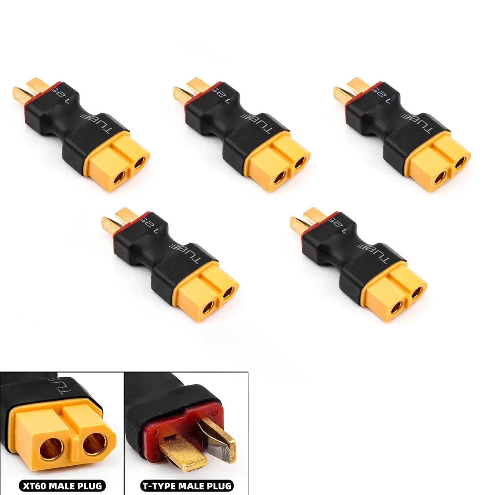 RC XT60 ذكر/أنثى إلى T ذكر/أنثى و T-التوصيل ذكر/أنثى إلى XT60 ذكر/موصل سالب تحويل محول لبطارية RC #6