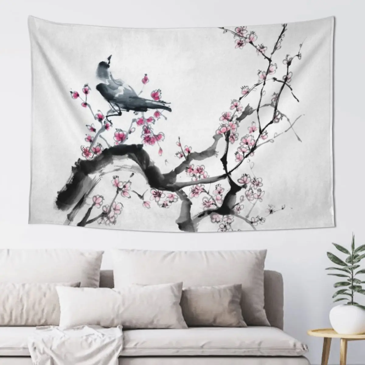

Plum tree Tapestry On The Wall Aesthetic Room Decor Korean Decoration Aesthetic Tapestry