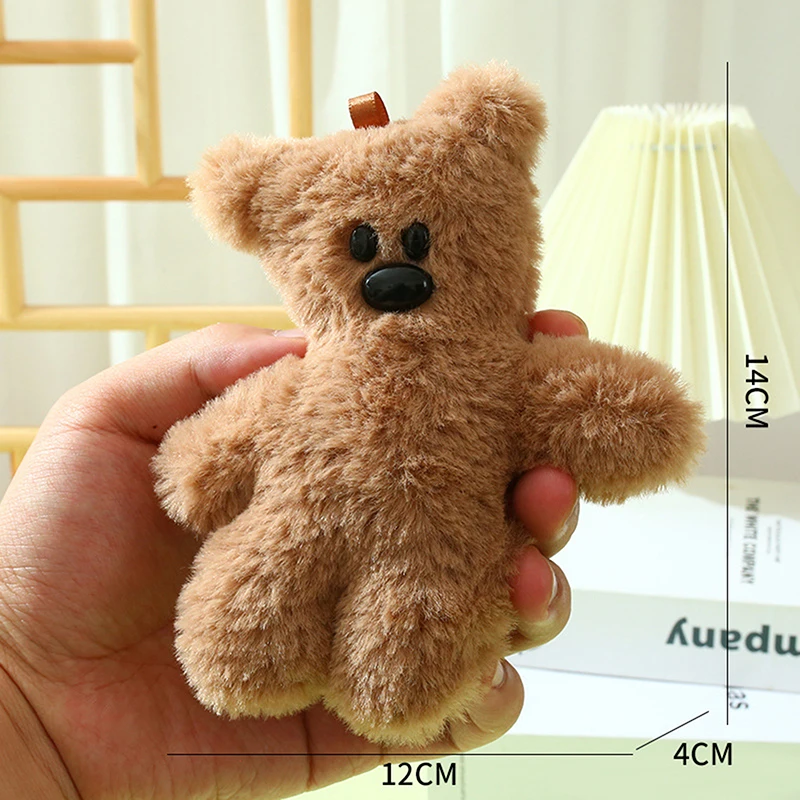 1pc kawaii quetschen Teddybär Plüsch tier Schlüssel bund Rucksack Anhänger niedlichen Auto Schlüssel ring Kinder Frauen Tasche DIY Zubehör