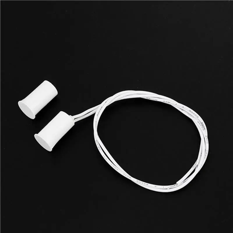 -[A51I Digital]RC-33 NC Recessed Wired Security Window Door Contact Sensor Alarm Magnetic Recessed Switch White - (12 Sets)