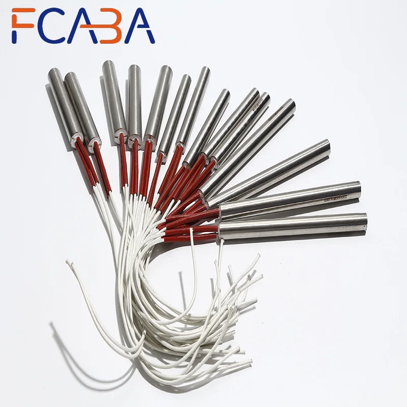FCABA 304SUS 410W~650W High Temperature Heating Resistance Rod 9.5mm 5PCS 140~220mm 110V 220V 380V Mould Heating Element