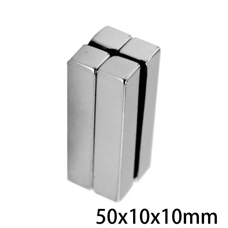 1/2/3/5/10PCS 50x10x10 foglio magnetico forte 50mm * 10mm magnete permanente al neodimio 50x10x10mm magneti a blocchi di striscia 50*10*10