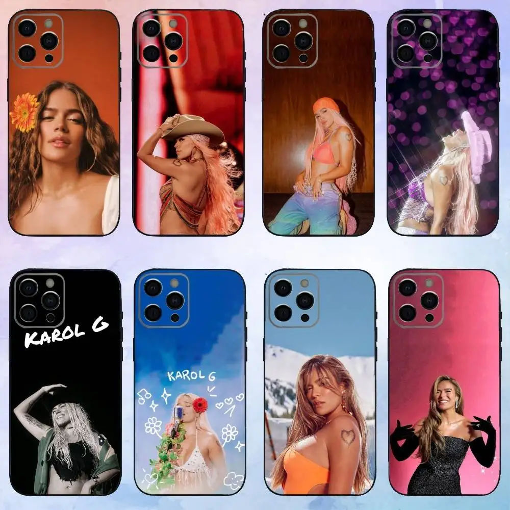 

K-Karol G-g Amargura Phone Case For iPhone17,16,15,14,13,12,11 Plus,Pro Max Soft Black Cover