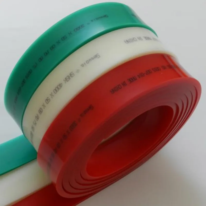 

50 мм * 9 мм плоский резиновый скребок для шелкографии 55A 65A 75A 80A DIY шелкография чернила для царапин инструменты ракель резиновое лезвие