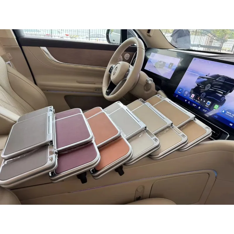 New Foldable Car Backseat Tray Table, Portable Laptop Desk with Phone Holder for Passenger & Backseat Drivers