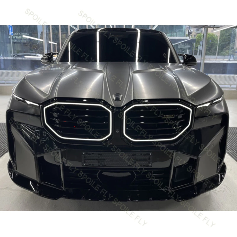 For BMW XM G09 2023 2024 2025+ MP Design Style 3/Pcs High Quality ABS Car Front Bumper Lip Spoiler Body Kit Glossy Black