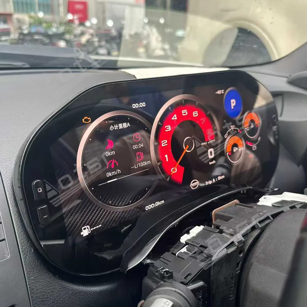 لنيسان 350Z/370Z 2002-2008 شعبية 12.3 ''الرقمية العنقودية لوحة القيادة LCD أداة افتراضية العنقودية عداد السرعة قمرة القيادة #3