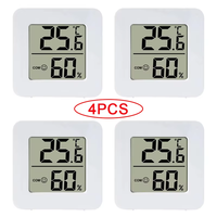 4pcs Digital Thermometer Hygrometer Indoor Mini Temperature LCD Electronic Monitor Hygrometer Outdoor Room Baby