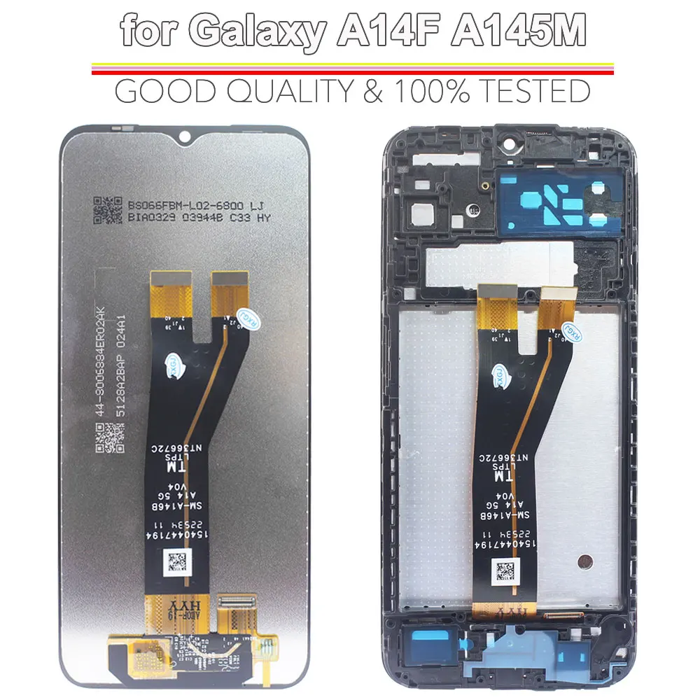 Wyświetlacz LCD 6.6" do Samsung Galaxy A14 4G, ekran dotykowy, digitizer, kompletny moduł zamienny do A145F A145M A145P A145R — zdjęcie produktu 2