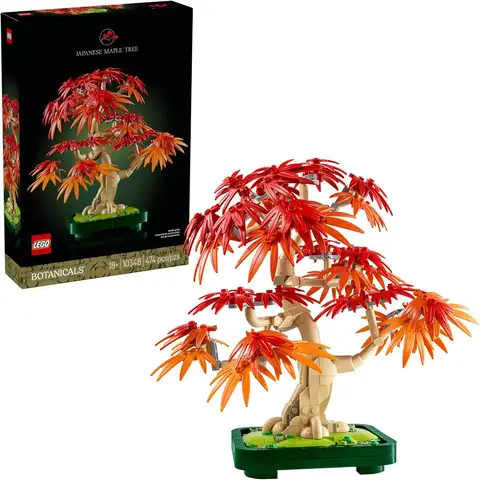 LEGO 10348 Botanicals Japanese Red Maple Leaf Bonsai Tree Assembly Building Blocks Set Unique Home Decoration DIY Gift