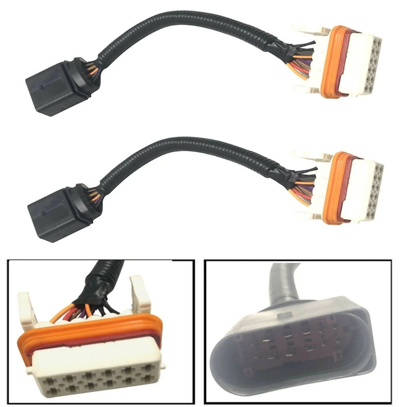 

2Pcs Headlight Wiring Harness Adapters For Volkswagen Touareg 2004-2007 7L6971071A HID Headlight Wiring Harness Left or Right